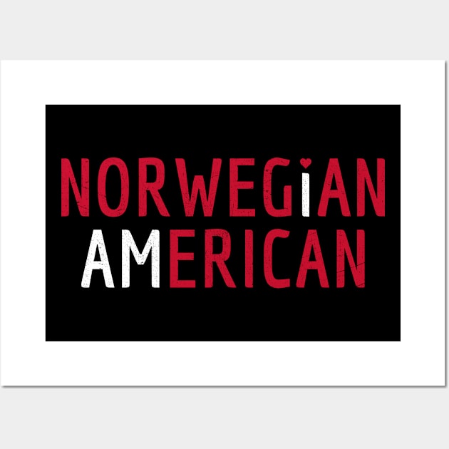 I Am Norwegian American - Norway and America Pride Wall Art by Family Heritage Gifts